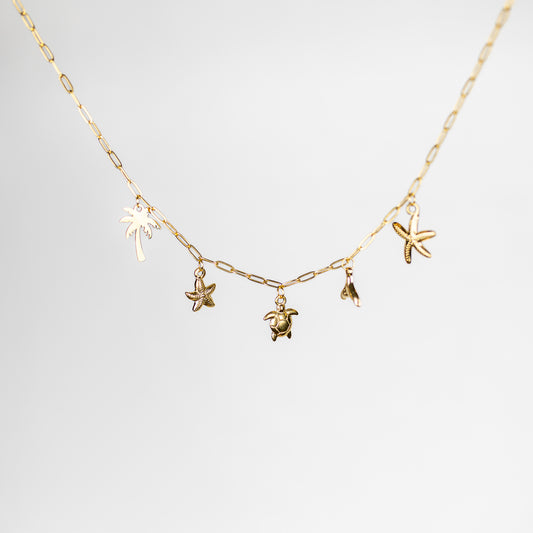 Collier personnalisable 5 charmes or