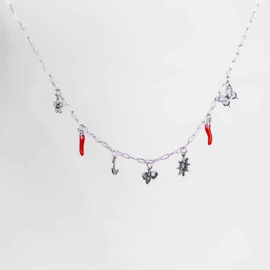 Collier personnalisable 6 charmes argent