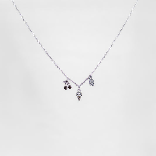 Collier personnalisable 3 charmes argent