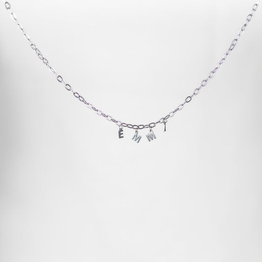 Collier personnalisable 4 charmes argent