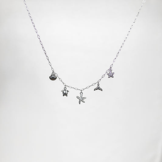 Collier personnalisable 5 charmes argent