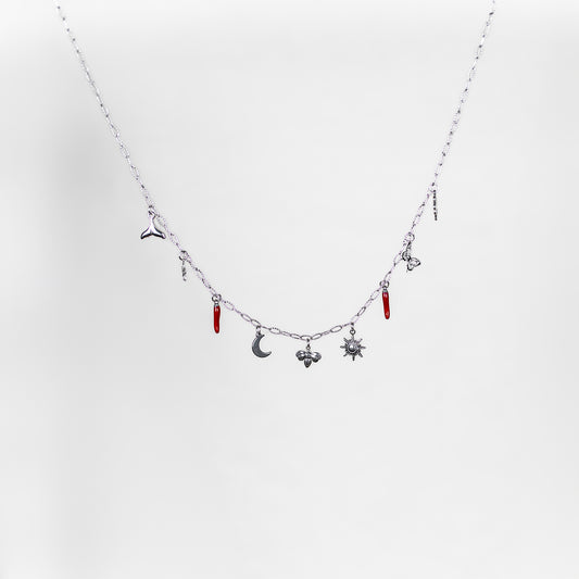 Collier personnalisable 9 charmes argent