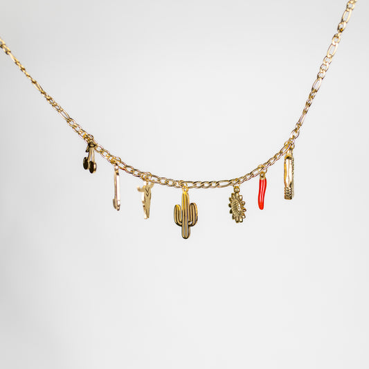 Collier personnalisable 6 charmes or