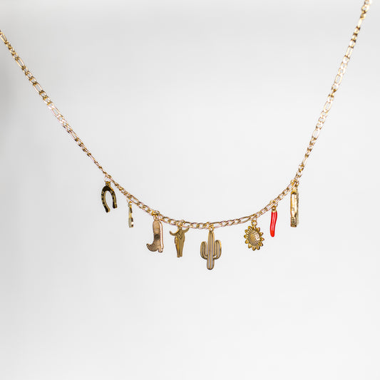 Collier personnalisable 8 charmes or