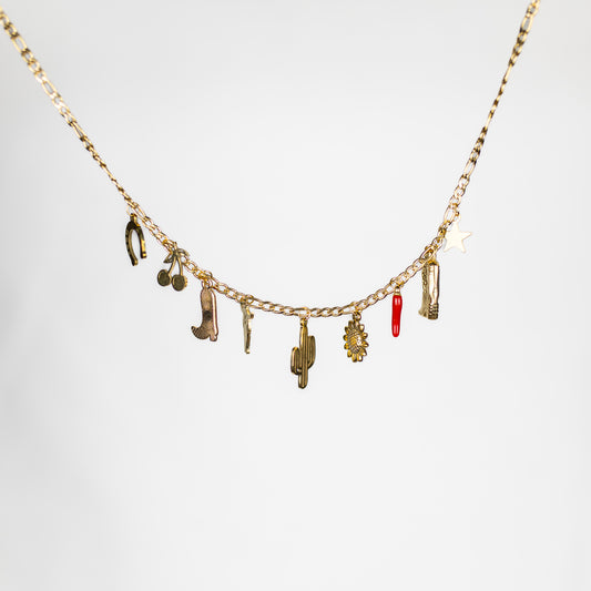 Collier personnalisable 9 charmes or